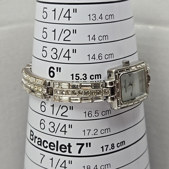 Anne Klein Women\'s 34mm Crystal Accent Silver Tone bracelet Watch 17.2cm s-l1200.jpg main image 3